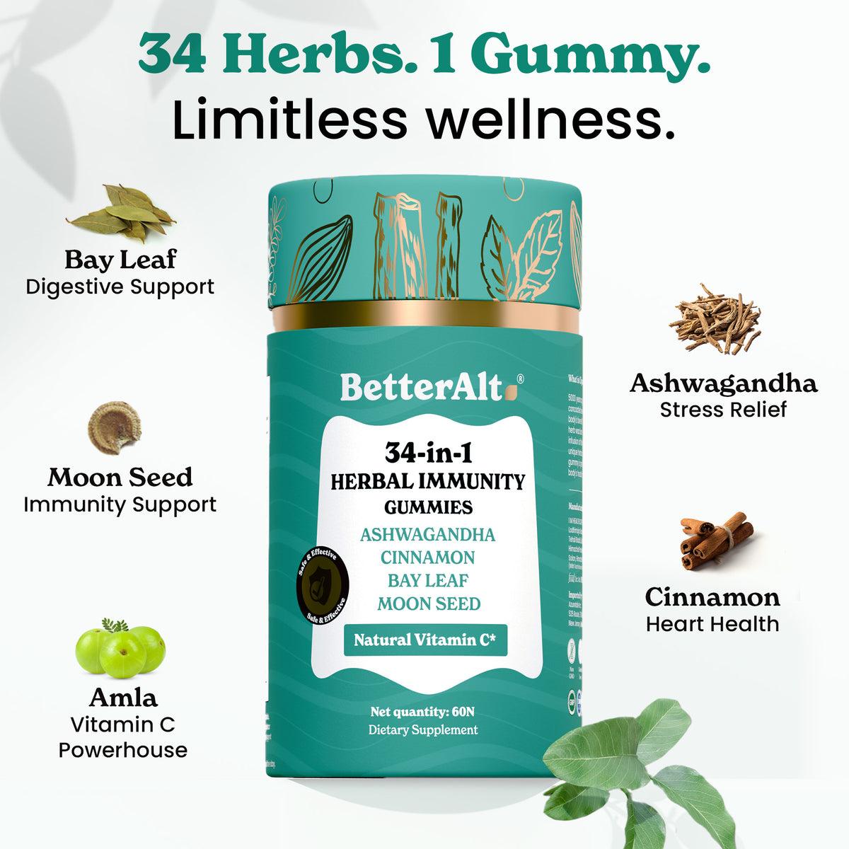 34 in 1 Immunobooster Gummies