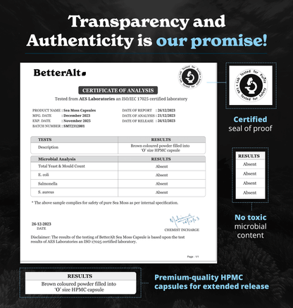 BetterAlt Sea Moss Capsules