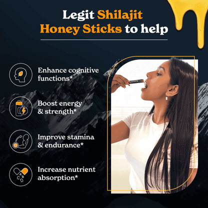 BetterAlt Himalayan Shilajit Honey Sticks Cinnamon