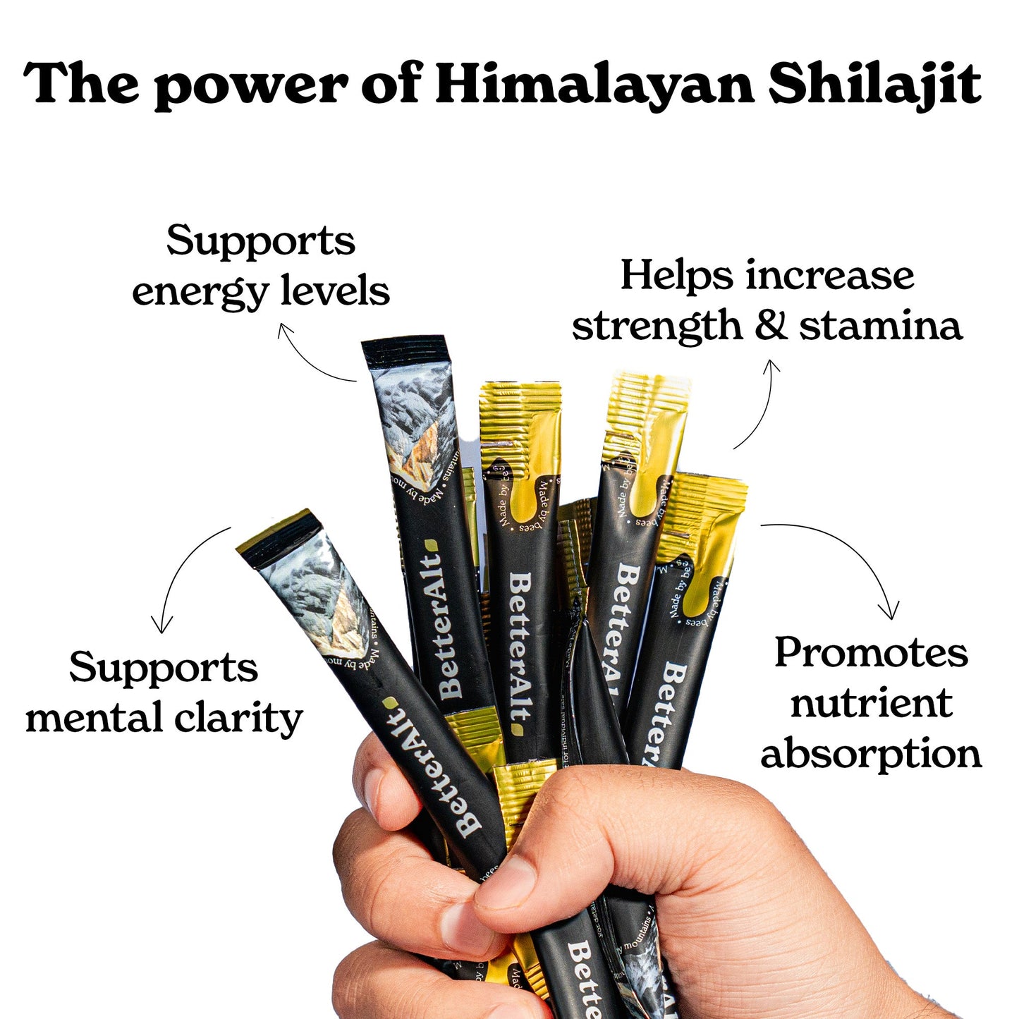 BetterAlt Himalayan Shilajit Honey Sticks