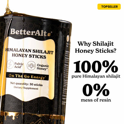 BetterAlt Himalayan Shilajit Honey Sticks