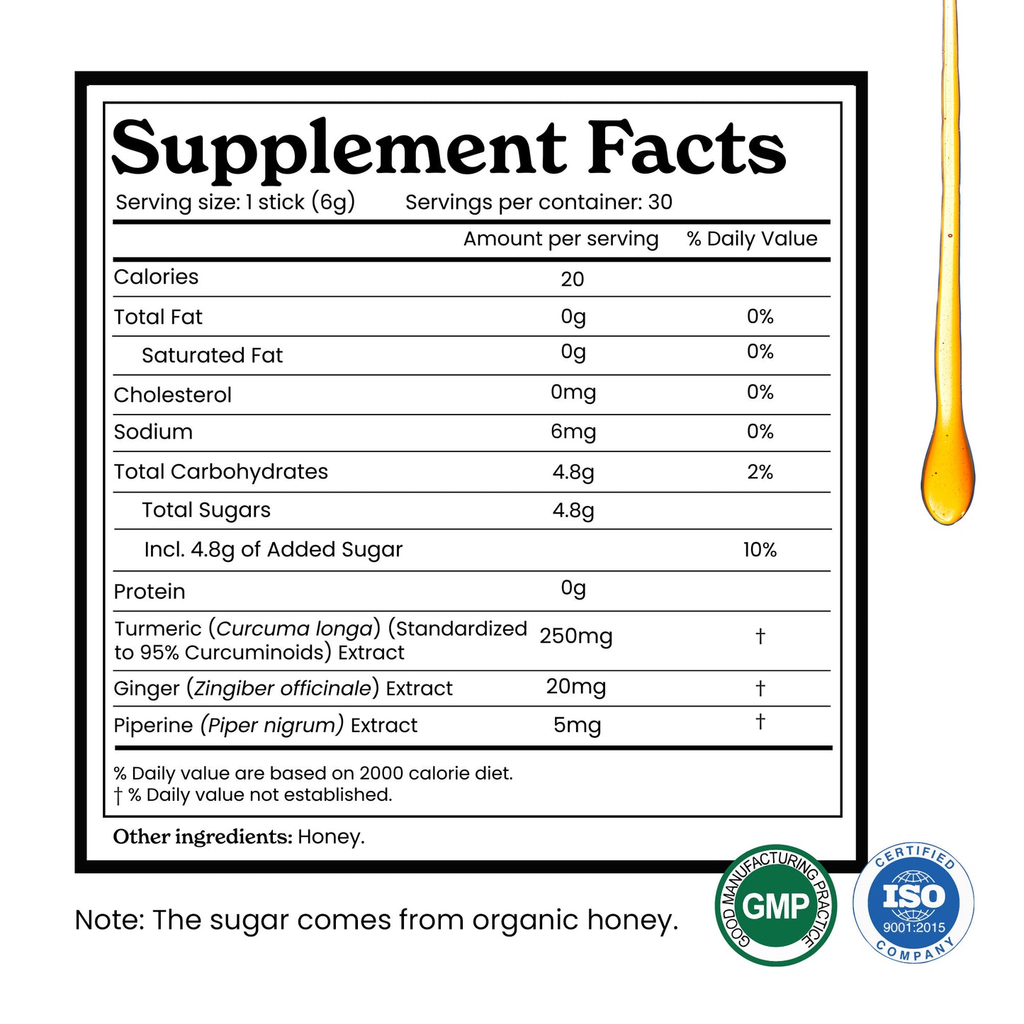 Turmeric Curcumin Honey sticks