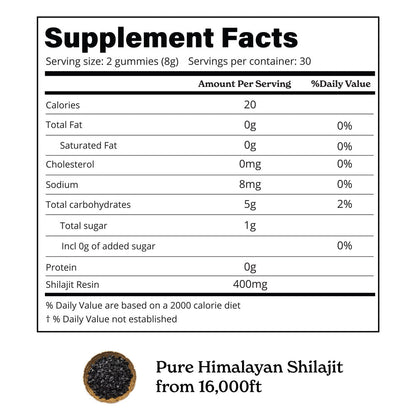 Pure Shilajit Resin Gummies