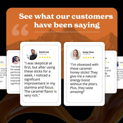 BetterAlt Himalayan Shilajit Caramel Honey Sticks